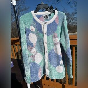 Storybook Knits Snowmen Cardigan